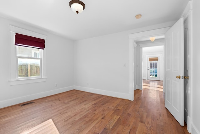 empty room featuring light hardwood / wood-style flooring