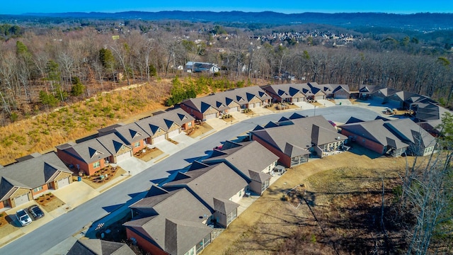 aerial view featuring a mountain view