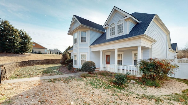 view of front of home featuring a porch