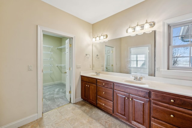 bathroom with vanity