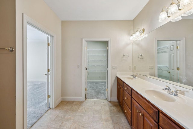 bathroom featuring vanity