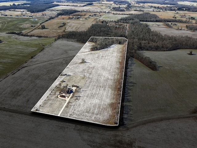 aerial view featuring a rural view