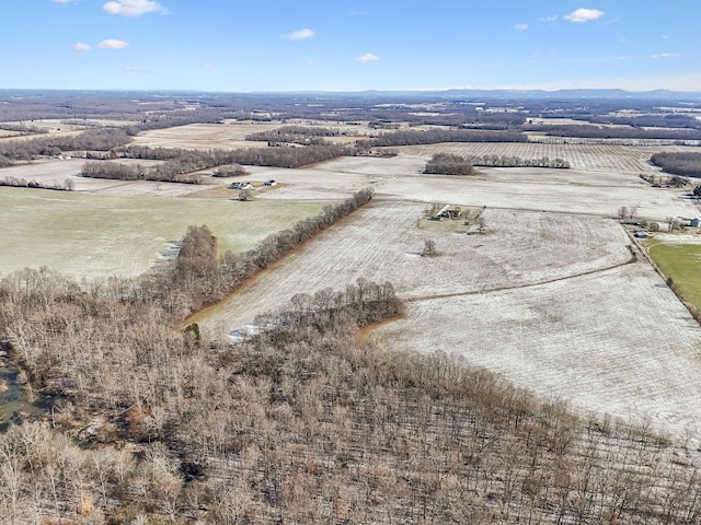 aerial view featuring a rural view