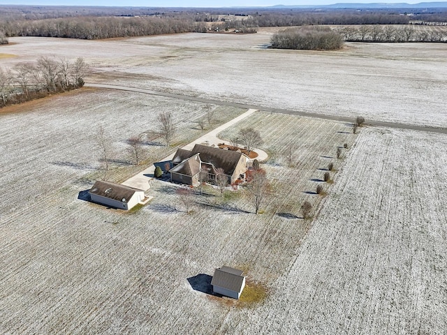 bird's eye view with a rural view