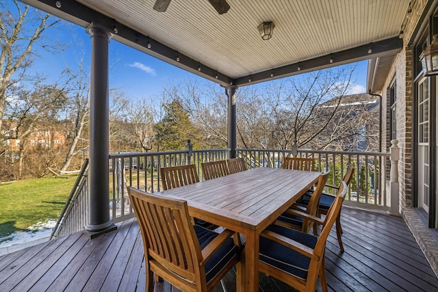 view of wooden terrace