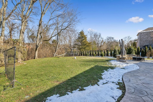 view of yard with a patio area