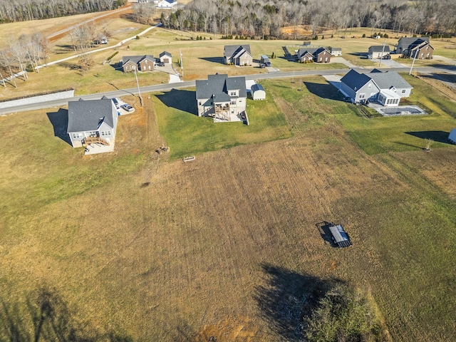 drone / aerial view featuring a rural view