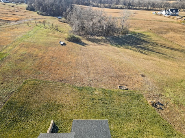 aerial view with a rural view