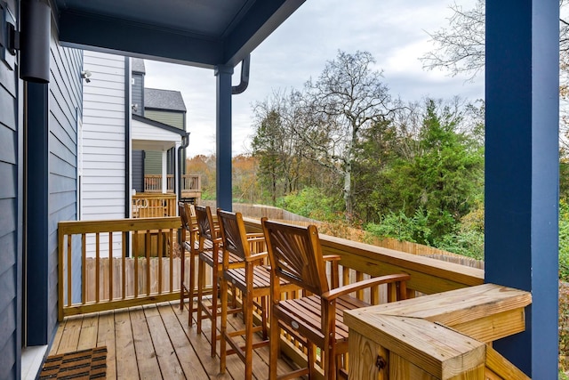 view of wooden deck