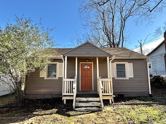 view of bungalow-style home