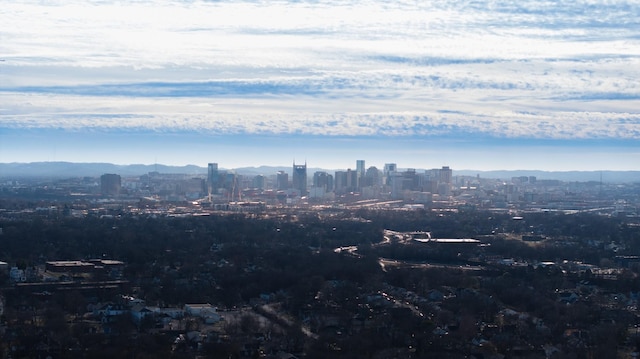 property's view of city with a mountain view