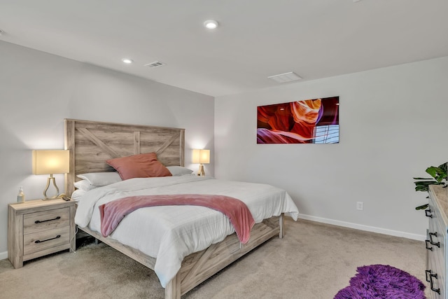 view of carpeted bedroom