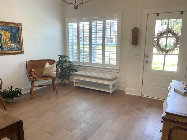 interior space featuring light hardwood / wood-style flooring