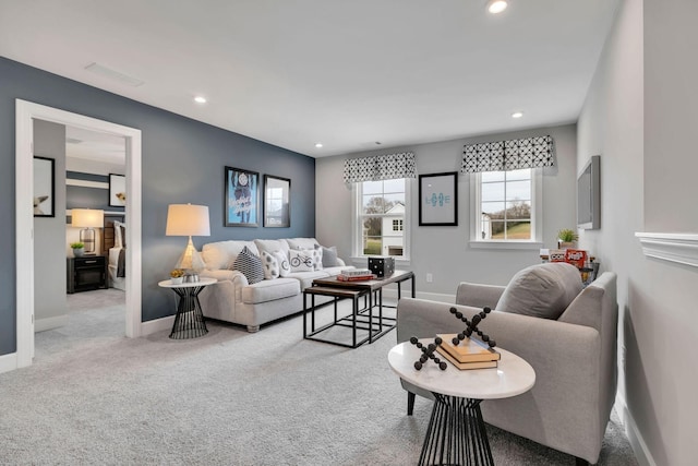 view of carpeted living room