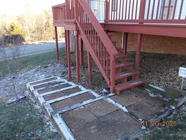 exterior space featuring a deck