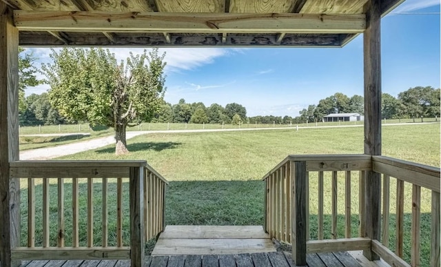 3352 Dumor Deer Lick Rd, Lewisburg, KY 42256 - view of yard with a rural view and a wooden deck