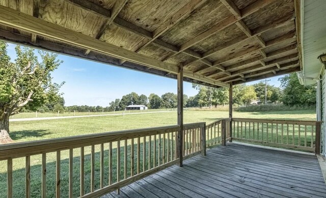 3352 Dumor Deer Lick Rd, Lewisburg, KY 42256 - wooden terrace featuring a lawn