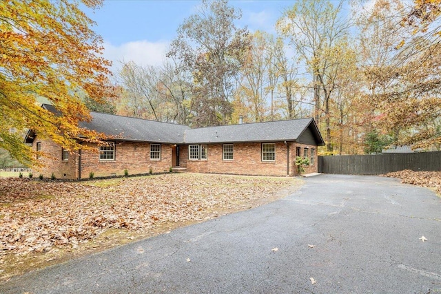 view of ranch-style home