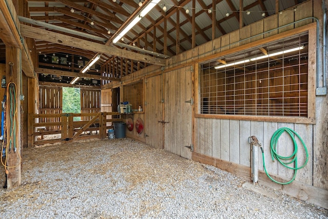 view of horse barn