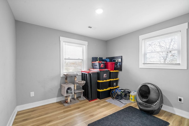 interior space featuring light hardwood / wood-style flooring