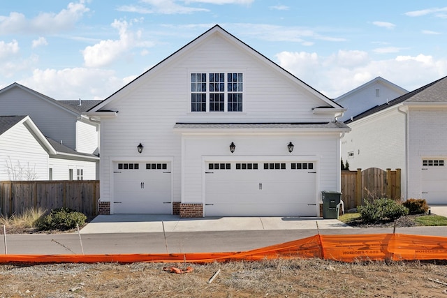 view of property with a garage