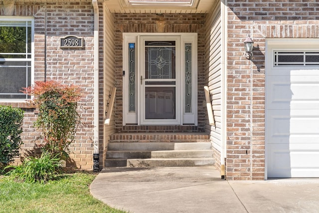 property entrance with an AC wall unit