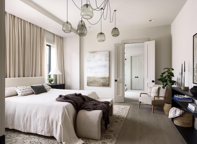 bedroom featuring hardwood / wood-style floors