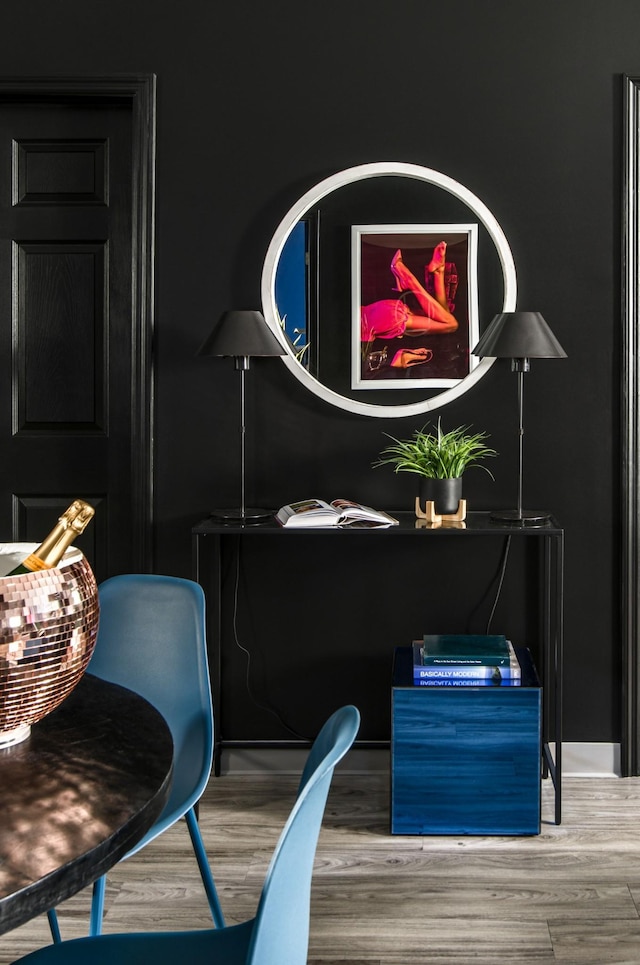 interior space featuring hardwood / wood-style floors