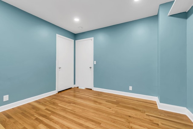 empty room featuring light hardwood / wood-style flooring