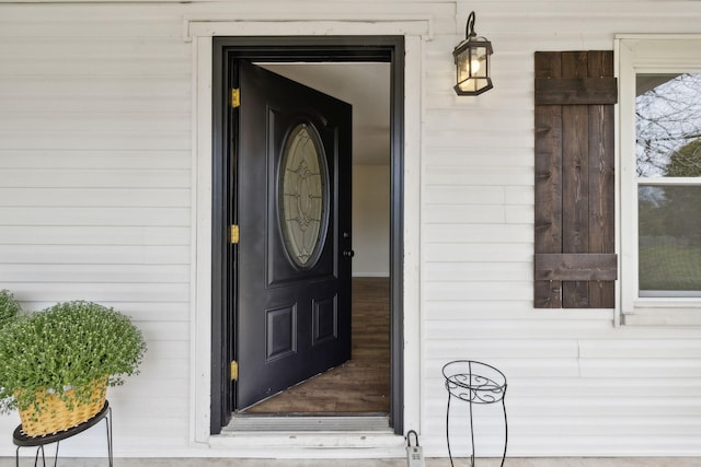 view of doorway to property