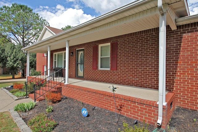 exterior space with a porch