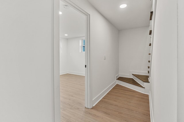 hallway featuring light hardwood / wood-style floors