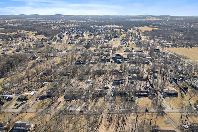 aerial view featuring a mountain view