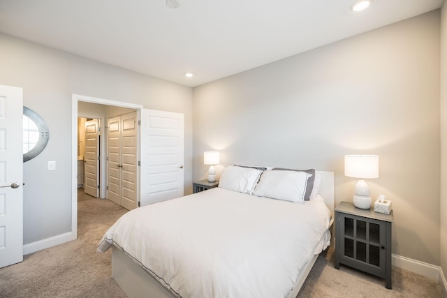 view of carpeted bedroom