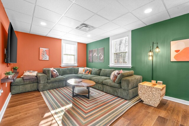 living room featuring hardwood / wood-style floors