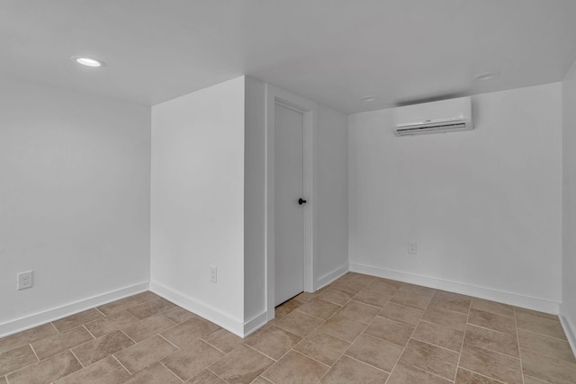 interior space featuring a wall mounted air conditioner