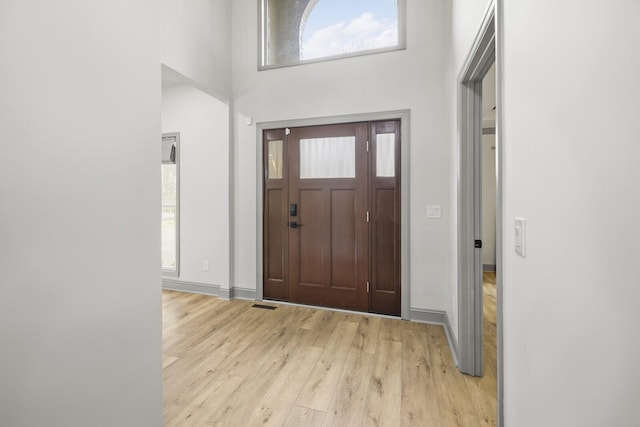 entrance foyer featuring light hardwood / wood-style flooring