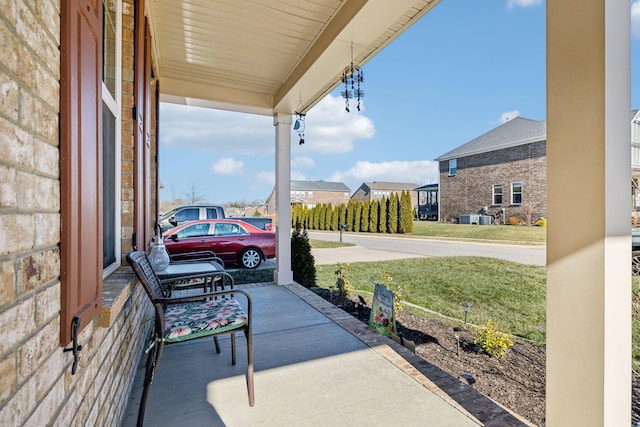 view of patio featuring covered porch