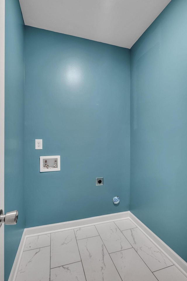 laundry room featuring hookup for a washing machine and electric dryer hookup