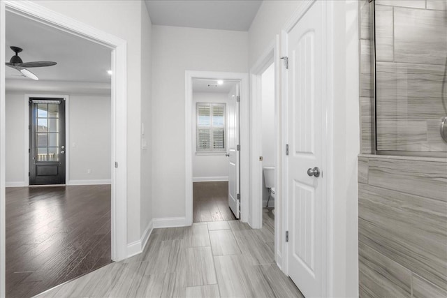 hallway with plenty of natural light