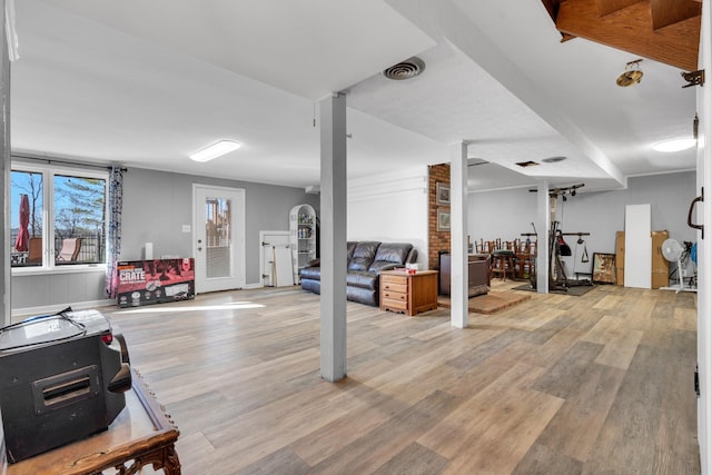 interior space featuring hardwood / wood-style flooring