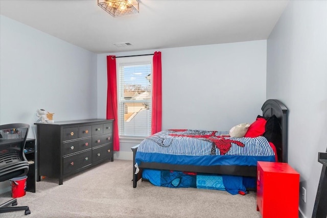 view of carpeted bedroom