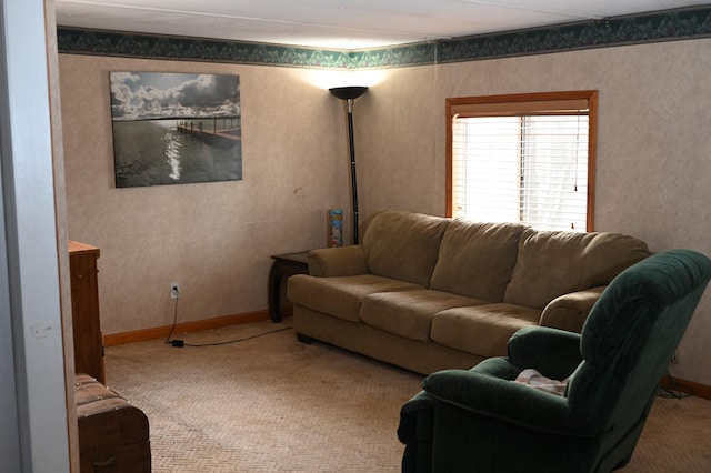 view of carpeted living room