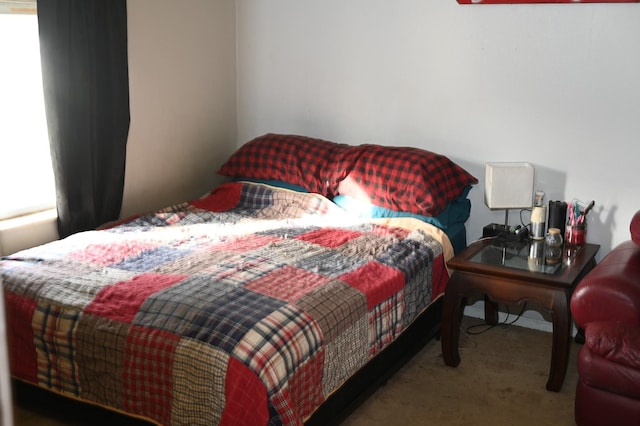 view of carpeted bedroom