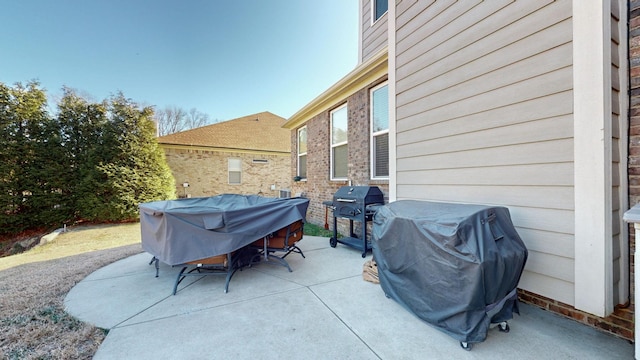 view of patio / terrace featuring grilling area