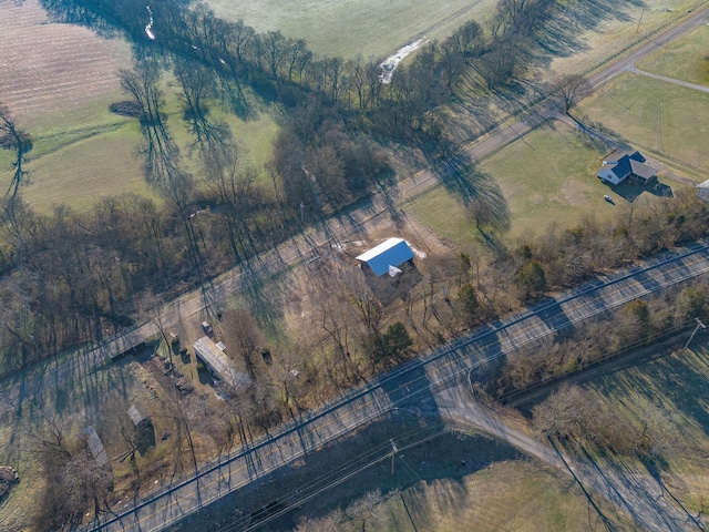 aerial view with a rural view