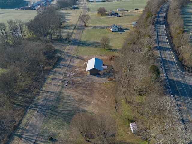 bird's eye view with a rural view