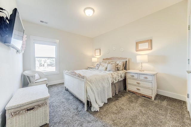 bedroom with carpet floors