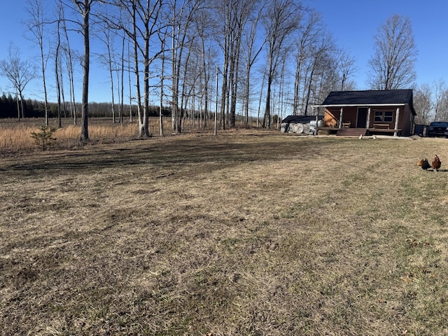 view of yard featuring a rural view