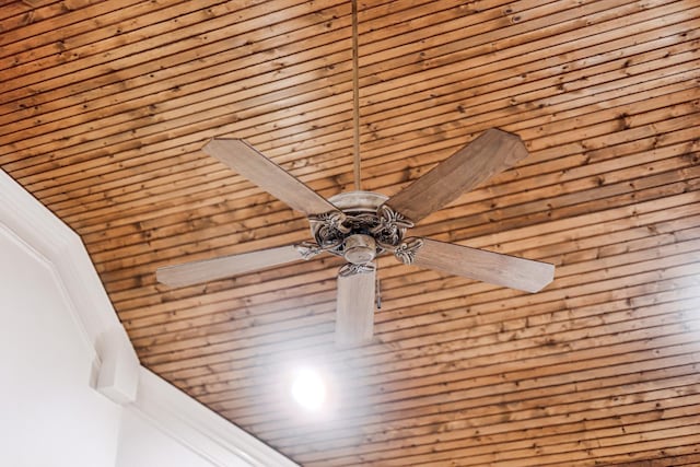 interior details featuring ceiling fan